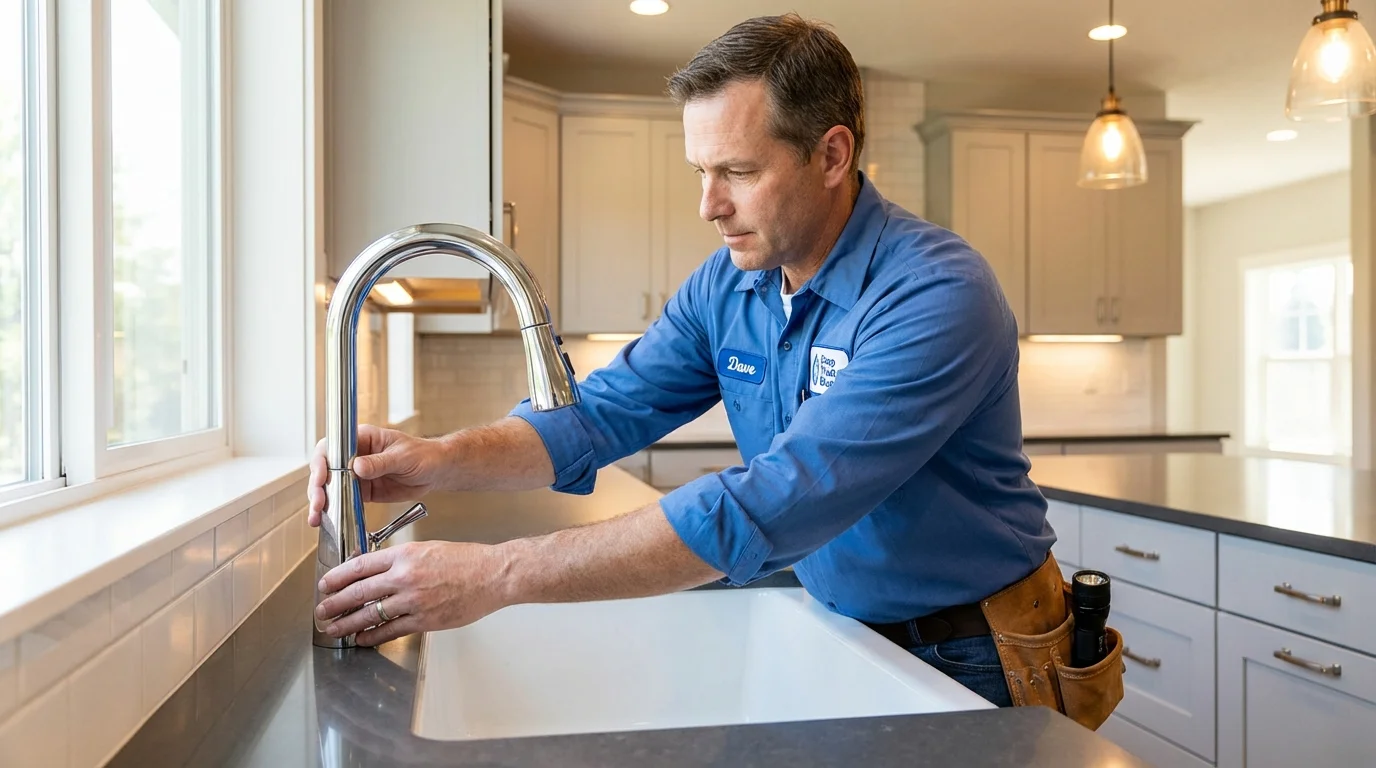 Kitchen faucet installation by Johns Plumbing LLC in Jeanerette